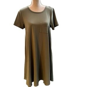 LuLaRoe "Carly" Gray Hi/Lo Swing Dress Sz S